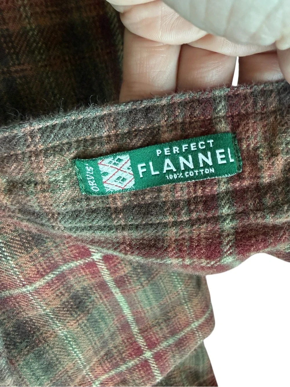 Orvis Perfect Flannel Shirt Mens L Plaid Button Up Outdoor Cabin Core Lumberjack - Picture 11 of 11